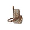 Gucci Мини-рюкзак GG Supreme, Бежевый холст Эбони с отделкой из коричневой кожи, Золотая фурнитура, Мужские рюкзаки для ежедневных покупок, путешествий 725654-92TCG-8563
