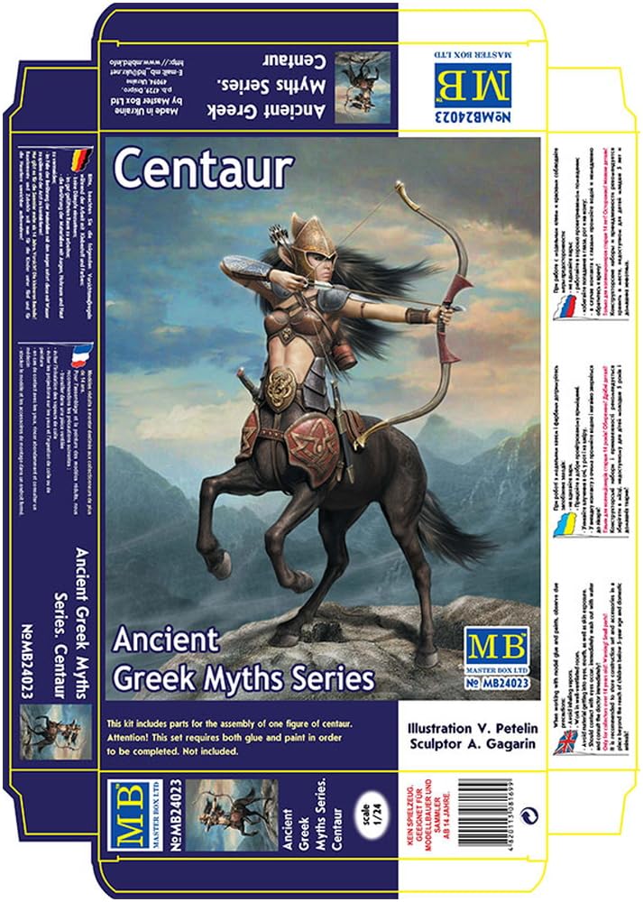 Master Box Масштаб 1/24 Серия Греческая мифология Кентавр-лучник, Получеловек, Полузверь Пластиковая модель, MB24023