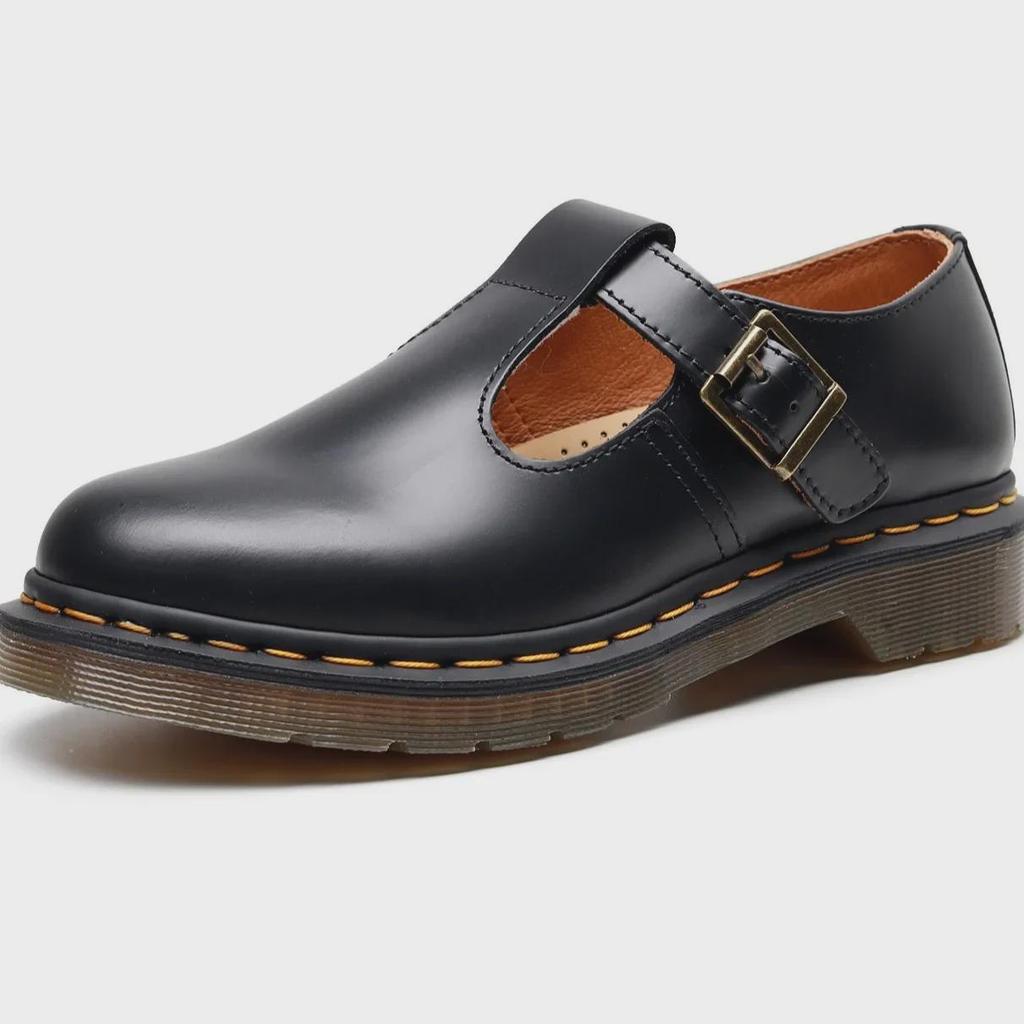 Женские летние кожаные туфли Mary Jane с низким верхом и Т-образным ремешком — дышащие, большого размера, подходят для студентов