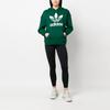Adidas Женские толстовки с капюшоном и принтом логотипа на шнурке, темно-зеленые IB7433