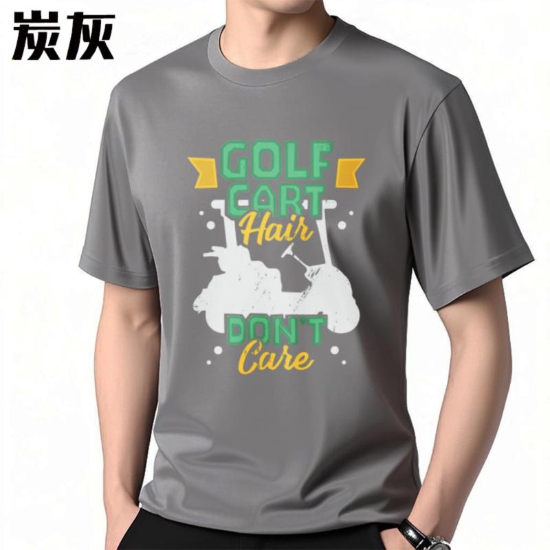 Workout Teeshirts Crew Neck Tshirt Big Size Golf Cart Hair Dont Care Retro Teenagers Teeshirt Unisexs Tshirt Big Size Tee