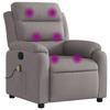 VidaXL Fauteuil de Massage Inclinable, Chaise de Relaxation avec Repose-pieds, Siège avec Dossier et Accoudoirs Salon, 373482