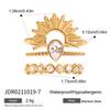 3pcs Fashion Ribbed Sun Geometry Ring 18K Gold Color Plated Stackable Ring Finger Ring Set  Weeding