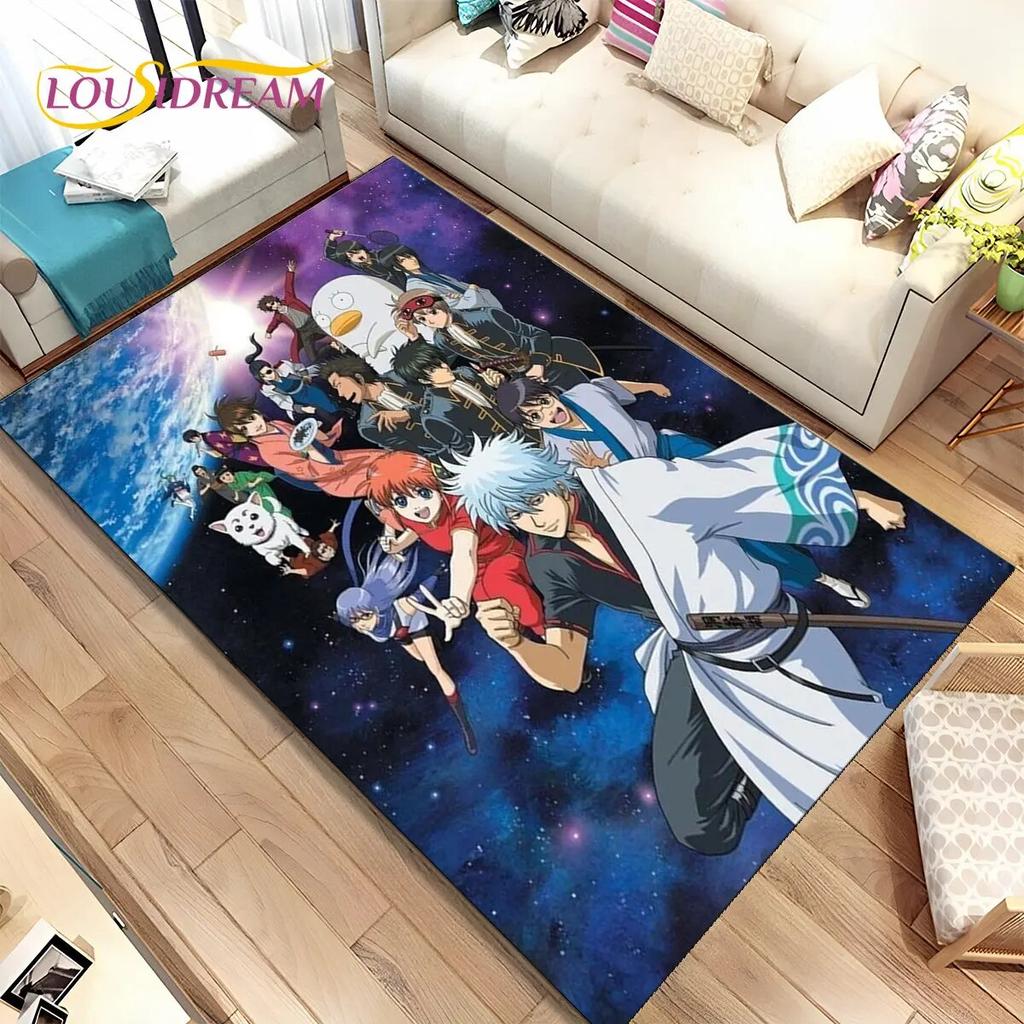 3D Gintoki Kagura Gintama аниме коврик, ковер для гостиной, спальни, дивана, коврик для украшения, детские игры, нескользящий напольный коврик