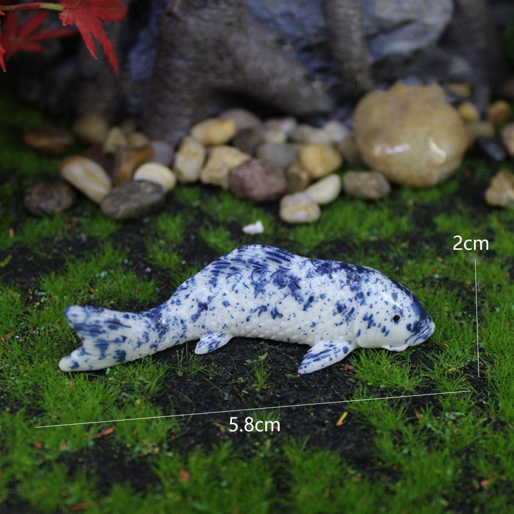 Товары для вечеринки Мультяшное Мини-украшение в виде карпа кои Смоляные поделки Имитация фигурок карпа DIY Милая маленькая статуэтка рыбки Аквариум