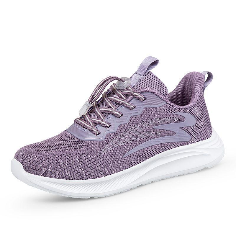 Женская обувь весна новые летающие плетеные туфли мягкая подошва удобные туфли для мам прогулочная обувь спортивная повседневная обувь импортная торговля