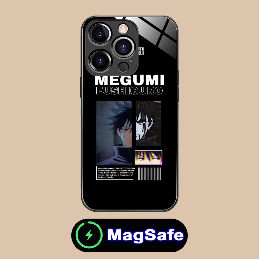 Чехол для мобильного телефона Jujutsu Kaisen Мегуми для iPhone 17 16 15 14 13 12 11 Pro Max Plus Mini MagSafe Стеклянный Цветной Чехол Роскошный