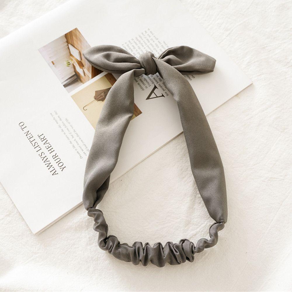 Аксессуары для волос Эластичные Однотонные Бант Повязка на голову Заячьи ушки Повязка для волос Тюрбан