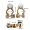 2PCS Alloy Battery Terminal Connectors Brass Positive Negative Terminals Top Post Connectors  Boat