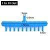 10Pcs 2-12 Ways Air Flow Distributor Fish Tank Hose Joint  for Fish Tank Air Pump Oxygenation