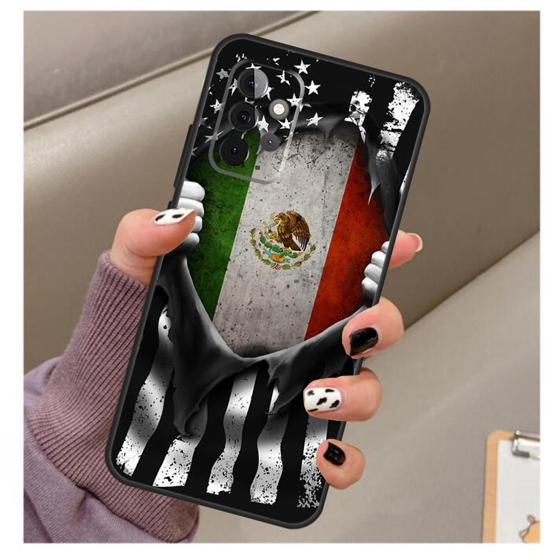 Mexican Pride Eagle Flag Case For Samsung Galaxy A34 A54 A14 A06 A16 A26 A36 A56 A12 A32 A52 A13 A33 A53 A15 A35 A55