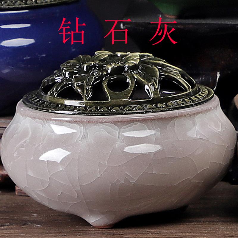Factory direct sales ceramics ice cracked incense burners celadon home ornaments sandalwood plates incense burners towers i 7
