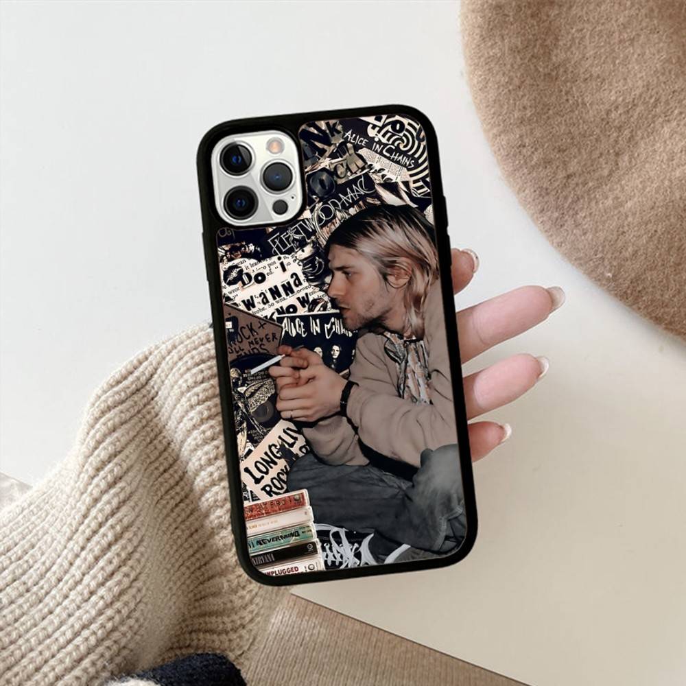 Classic Hot Band N-Nirvanas Rock PC+TPU Shockproof Protective Phone Case For IPhone17 14 15 16 Pro Max 13 12 11 17 Air