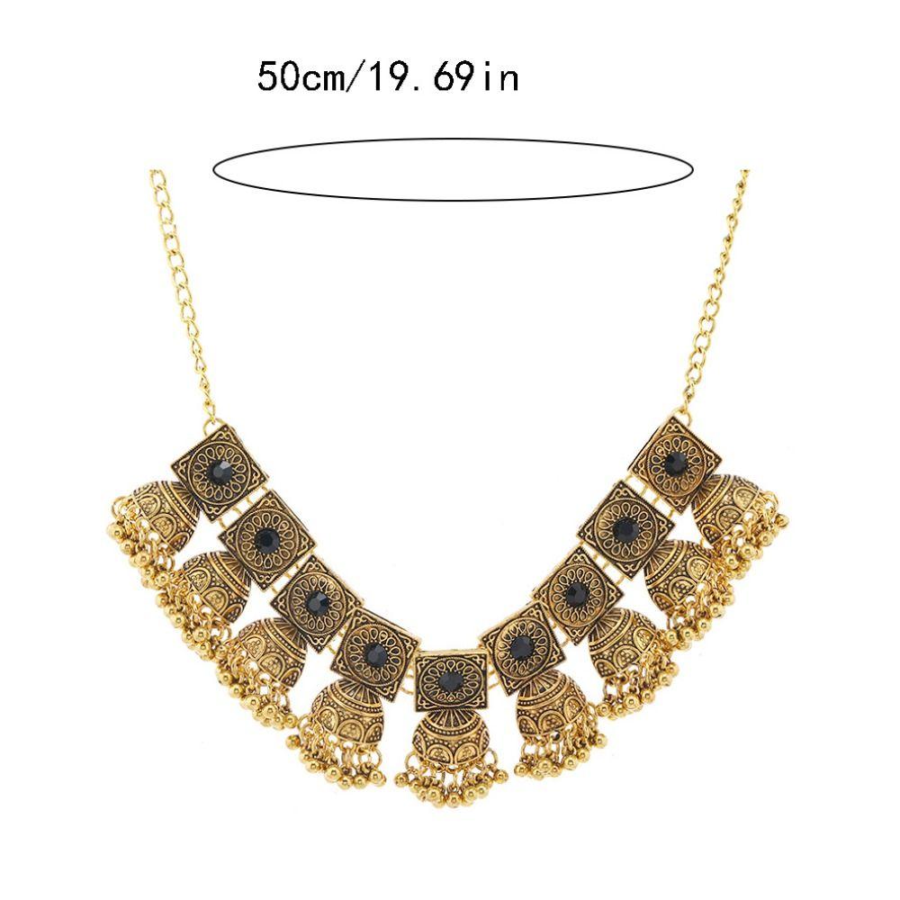 Жемчужный Богемный Набор Серьги Золотая Ретро Цепочка на Ключицу Персонализированное Этническое Ожерелье Ювелирные Изделия