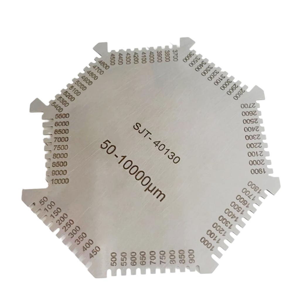 Гребень для мокрой пленки из нержавеющей стали, толщиномер для мокрой пленки, восьмиугольный гребень для мокрой пленки, 50-10000um, профессиональный