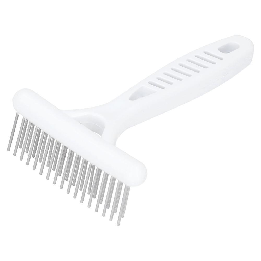 Two Row Teeth Double Row Rake Comb Metal Pins Undercoat Rake Dog Grooming Rake  Long Haired Pets