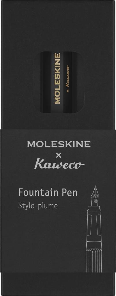Moleskine Pen x Kaweco Fountain KAWFOUNTPENFBK Pen, Black, F-Shaped,