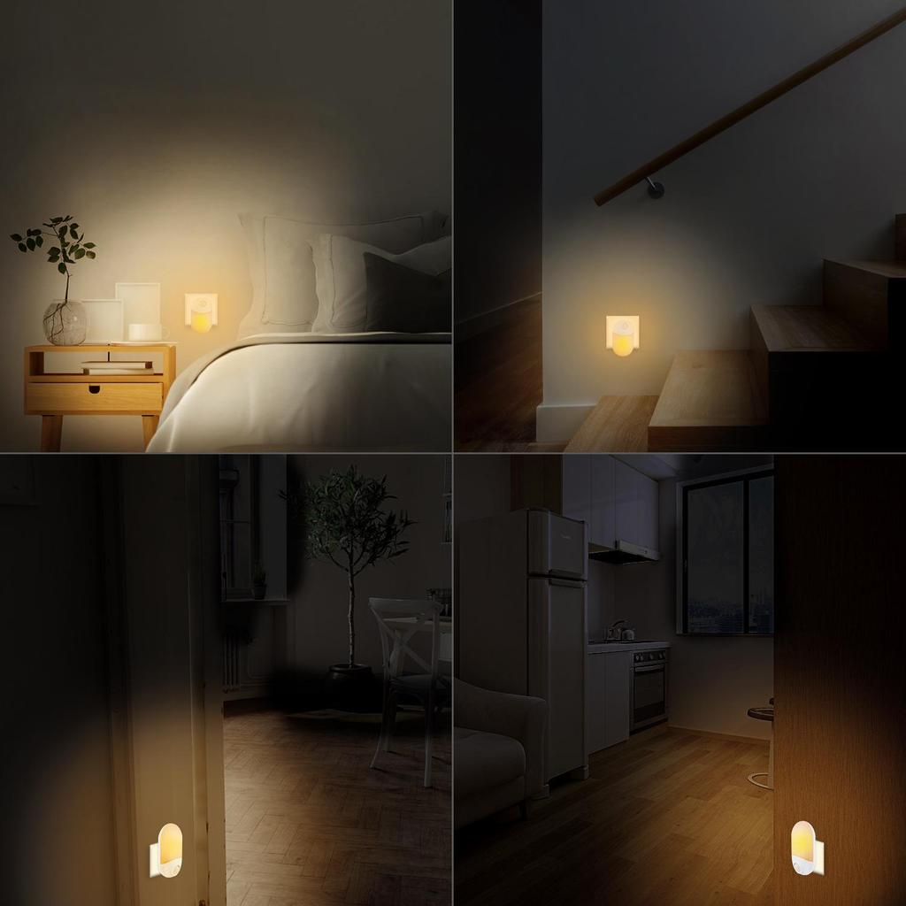 Human Body Motion Sensor LED Night Light - Energy-Saving Bedside Lamp