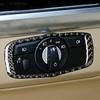 Роскошная рамка-крышка переключателя фар автомобиля из углеродного волокна + резины для BMW E70 2010