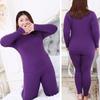 Thermal Underwear Ladies Extra Fat Cotton Thick Pajamas Plus Size Autumn Clothes Long Trousers Suit