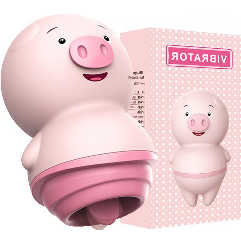 Leshe Cute Pig Беспроводное перезаряжаемое вибрационное яйцо: Разнообразный массаж с облизыванием и сосанием для женского удовольствия.