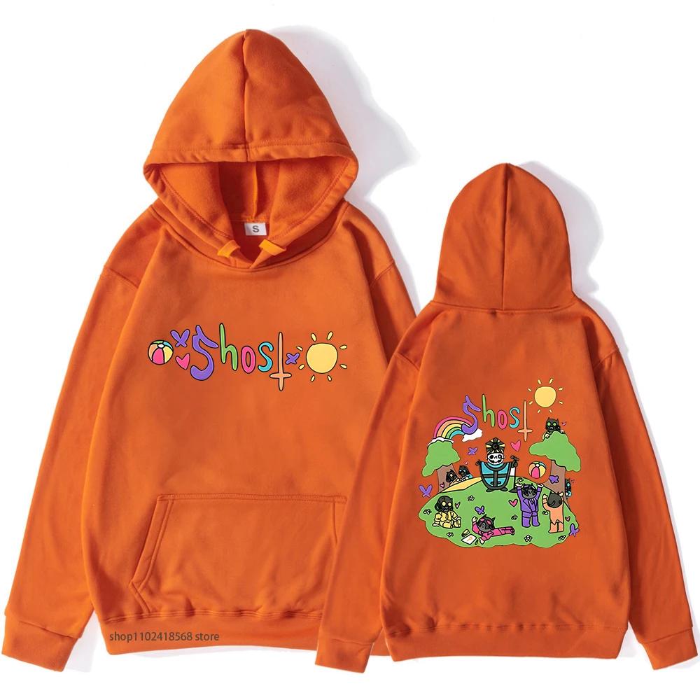 Худи мужское Ghost Music Band, толстовка в стиле хай-стрит, одежда с длинным рукавом, уличная одежда, женская одежда, Y2k, мужское