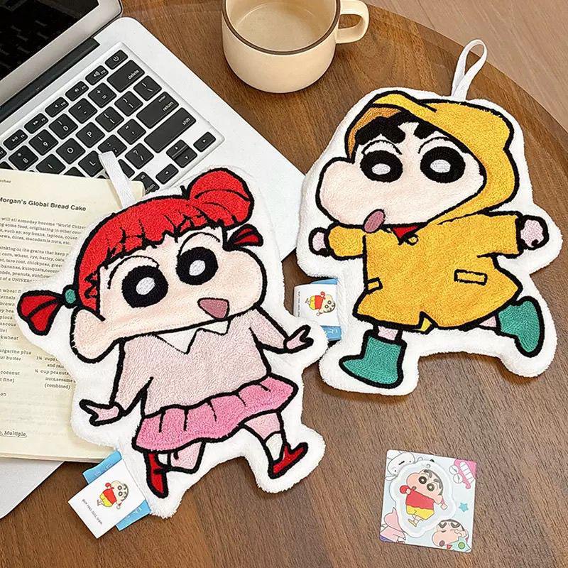 Мягкое впитывающее коралловое полотенце для рук Shin-chan для кухни и ванной - Детский подвесной платок
