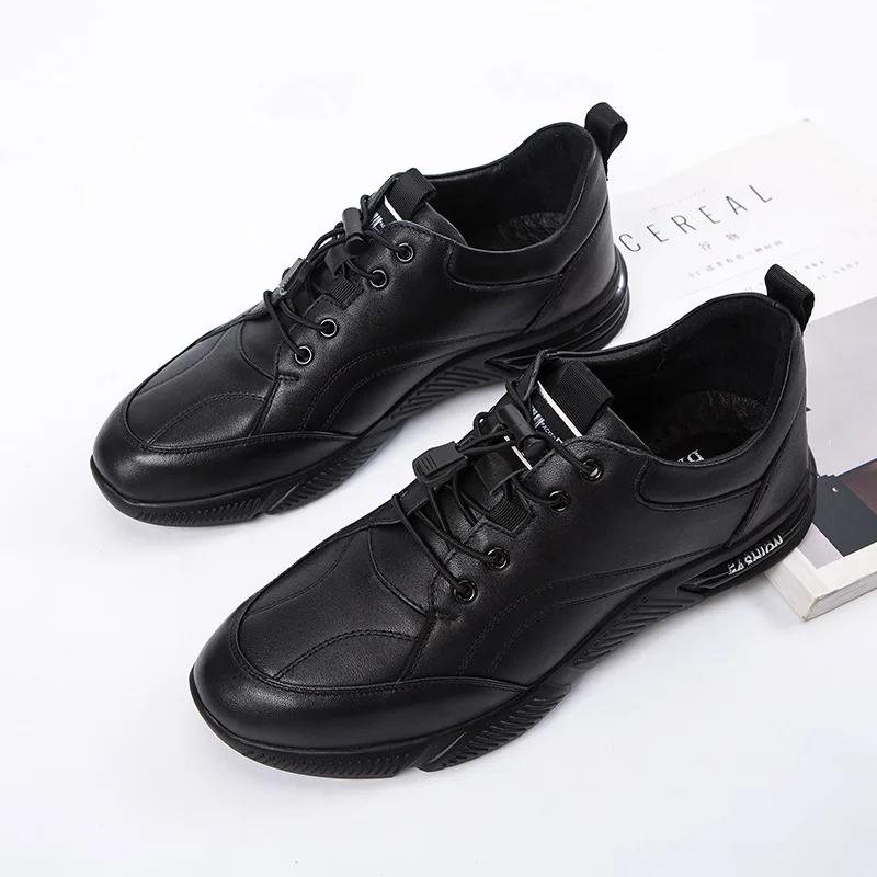 Мужская обувь из натуральной кожи, оригинальная, 2024 г., новая, натуральная кожа, мужская спортивная повседневная кожаная обувь, удобная, полая, дышащая, мужская обувь