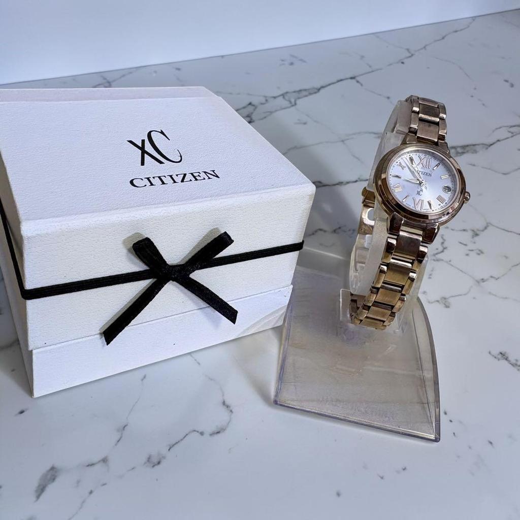 Б/у Рабочий предмет Citizen xC Eco Drive розово-золотые наручные часы с коробкой, доступны дополнительные рамки