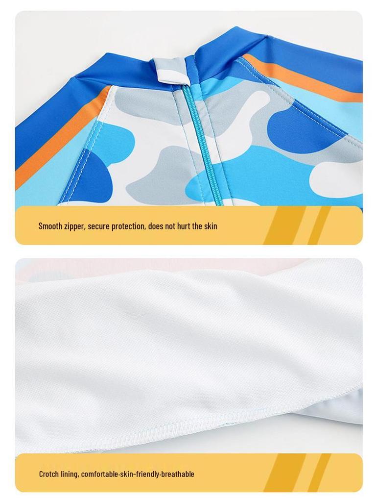 Быстросохнущий купальник с защитой от солнца для мальчиков - Маленький, Средний, Большой (2022 Новый цельный)