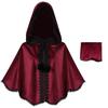 Средневековый Бархатный Плащ с Капюшоном Ренессансный Плащ с Капюшоном Косплей Короткий Плащ для Рождества Хэллоуина Аксессуары для Костюма