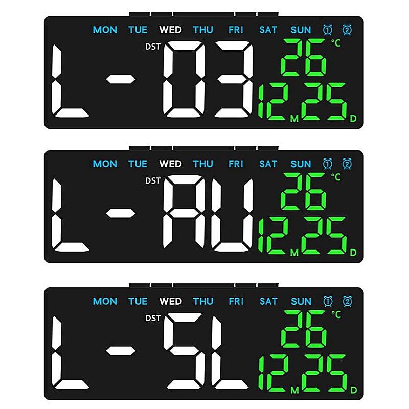 Светодиодный цифровой будильник с питанием от USB, с функциями температуры, даты и двойного будильника