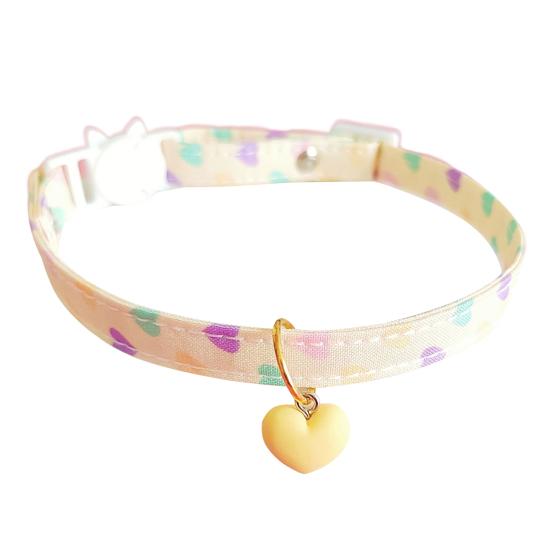 Удобный регулируемый шарф с пряжкой для маленькой кошки, ожерелье с собакой и подвеской в ​​виде сердца на каждый день