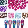 24 Grids Colorful Nail Art Rhinestones Jewels Flat Back Nail Diamonds Crystals Mixed Color Flatback Rhinestones Multicolor Nail Gems
