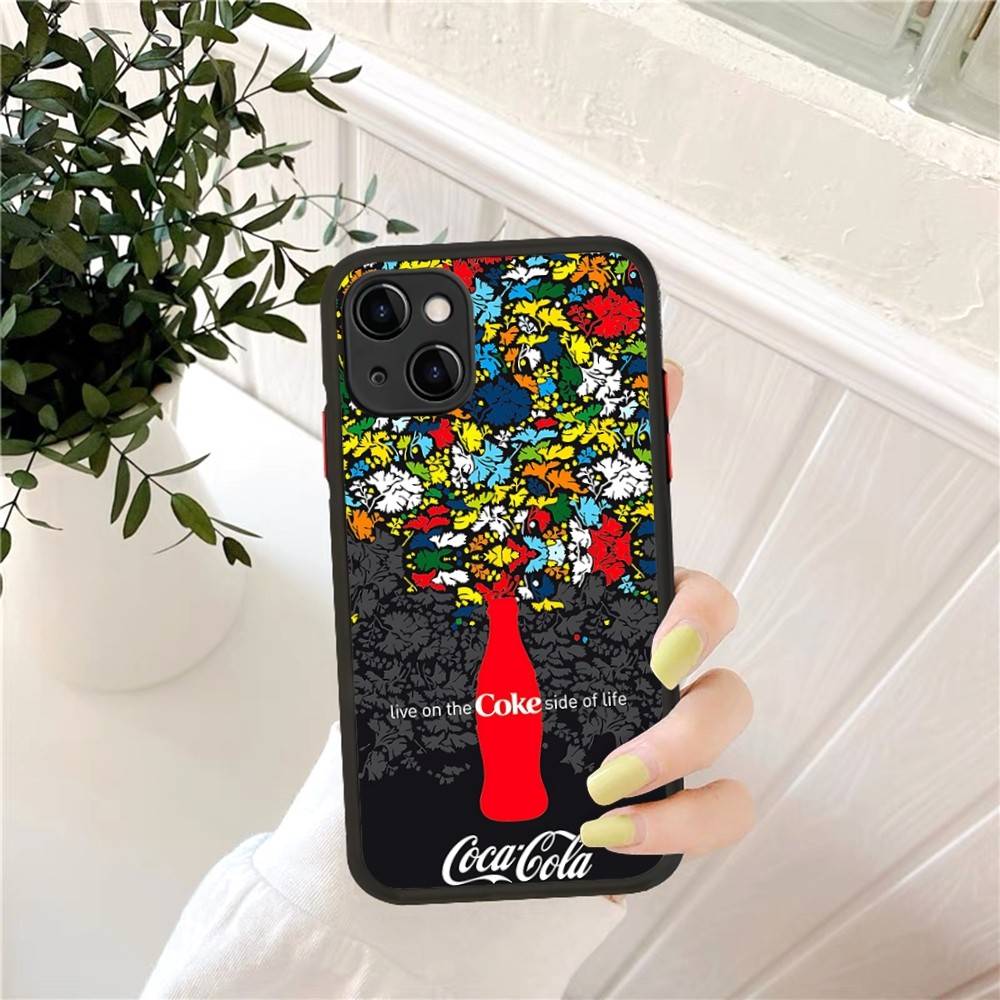 Coca-cola Vintage Matte Translucent Phone Case For Iphone 16 ProMax 15 14 13 12 11 X XS PRO Plus