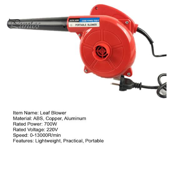 Ручная воздуходувка для листьев, мощный двигатель, высокоскоростная машина для ухода за газоном, 700 Вт, проводная электрическая воздуходувка для мусора, устройство для уборки сада