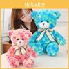Bow Ribbon Colorful Teddy Bear Plush Toy Stuffed Animal Doll Gift Decoration