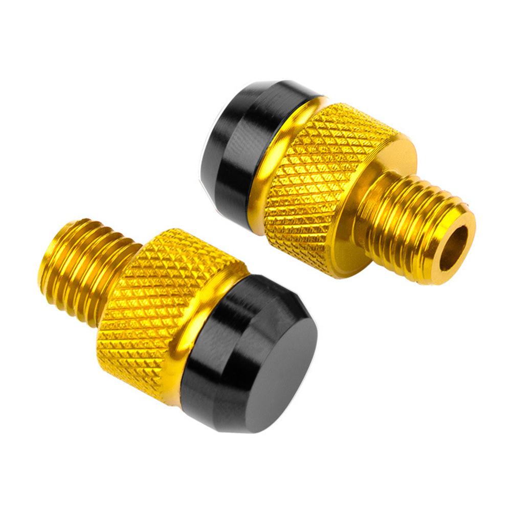 2Pcs M10 CNC Aluminum Motorcycle Rear View Mirror Hole Plugs Screws Rearview Mirror Anti-Rust Holder