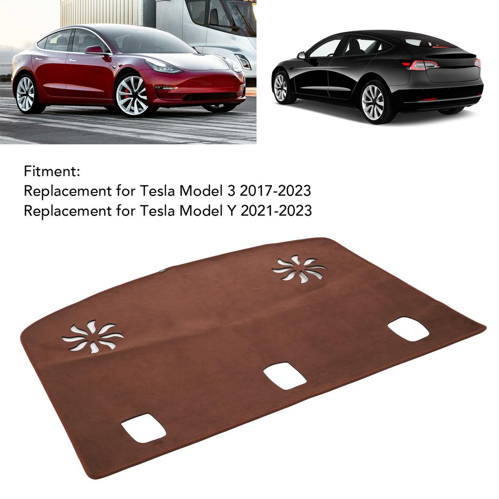 Для Tesla Model 3 Y Солнцезащитный коврик Багажник Солнцезащитный козырек Фланелевой внутренний теплоизоляционный козырек от солнца