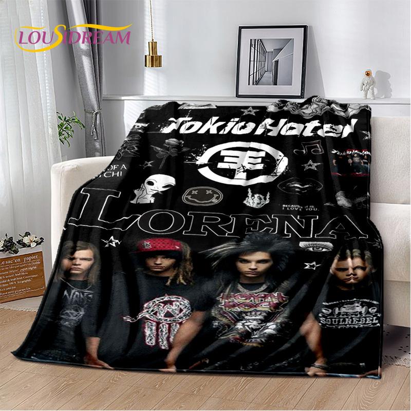Одеяло Tokio Hotel Rock Band Bill Kaulitz, мягкое фланелевое одеяло для дома, спальни, кровати, дивана, пикника, офиса, пешего туризма, отдыха, сна