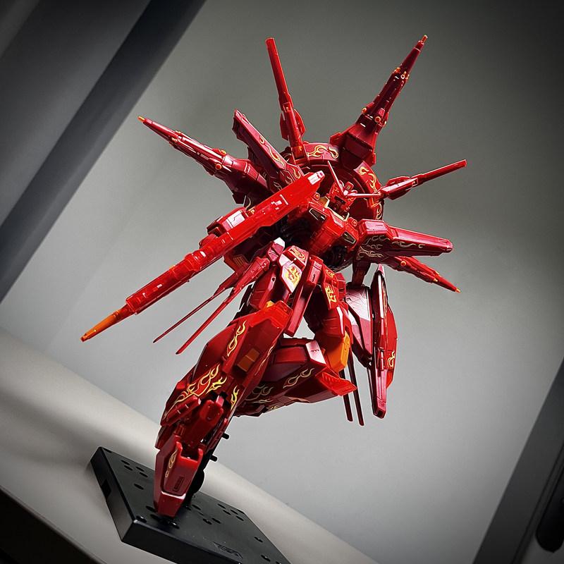 MG 1/100 Алый Лотос Провиденс Модель-конструктор Меха Фигурки Действия Настольное Украшение Кукла Мальчик Головоломка Игрушка Коллекционный Подарок