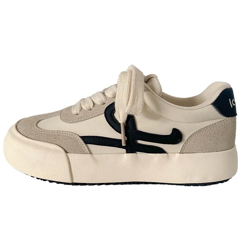 6608 латексная стелька/ретро стиль Гонконга круглый носок немецкие тренировочные туфли женские туфли 2025 новые кеды маленькие белые туфли универсальные модели