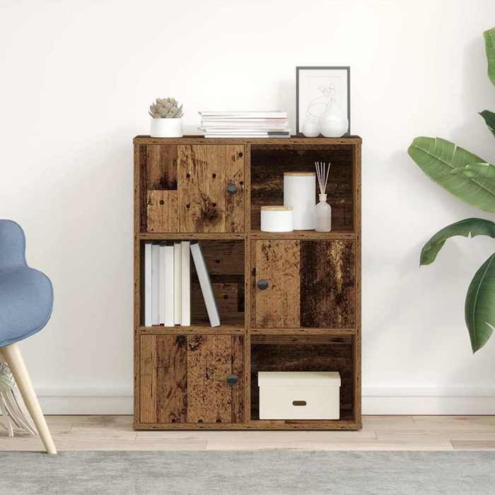 VidaXL Bookcase Old Wood 60x24x76.5 Cm Engineered Wood, Bookshelf, Storage Rack, Book Support, 860389
