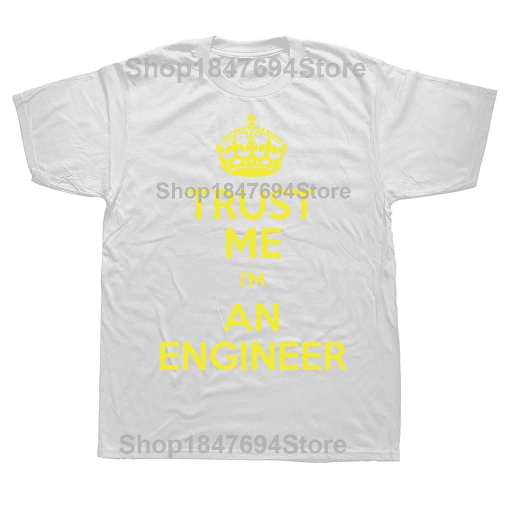 Funny Programmer Trust Me I Am An Engineer 100% Cotton T-shirts Men Fashion Casual Tshirt Loose Oversized Streetwear T Shirt