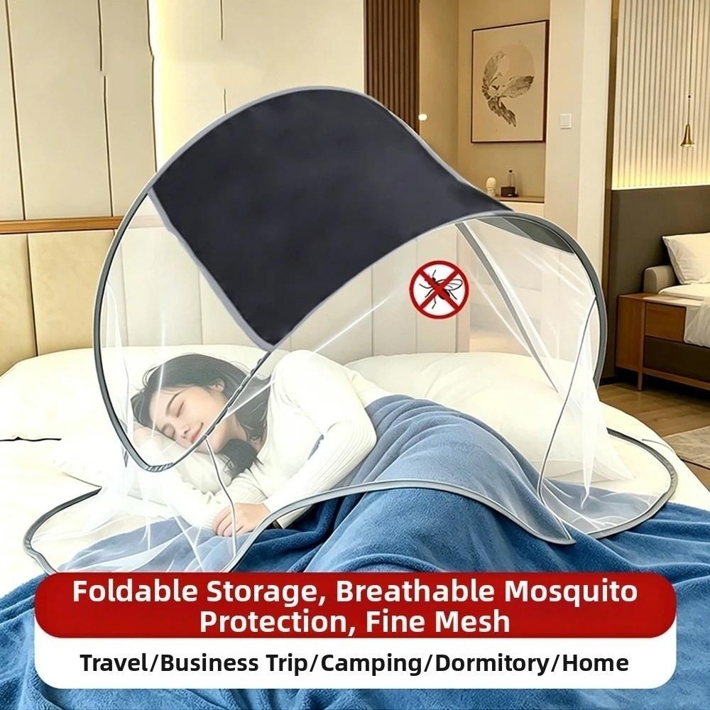 Folding Face Head Mosquito Net High-Density Mesh Face Mosquito Protection Cover  Office