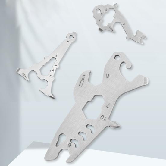 Outdoor Bottle Opener Portable Wear-resistant Outdoor Gear EDC Keychain Multi-Tool Wrench for Daily Use
