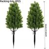 2 шт. Искусственные сосновые иголки Рождественские елки - Реалистичные для помещения/улицы - Устойчивый пластик Мини праздничный декор для сада и патио
