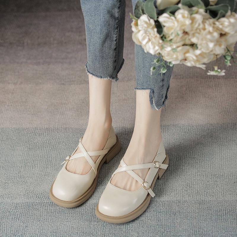 Туфли на плоской подошве из натуральной кожи Yuexinwang для женщин Huizhou, виноградные, черные, маленькие кожаные туфли, женские туфли в британском стиле, мокасины на толстой подошве