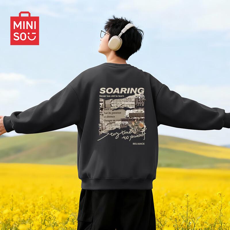 MINISO Мужской модный свитшот с круглым вырезом