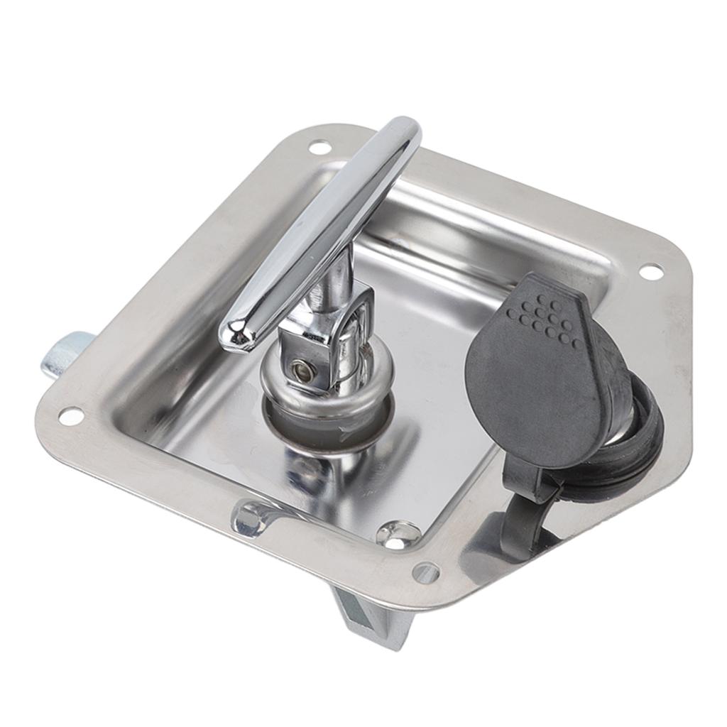 T Handle Latch Stainless Steel Polished Appearance Truck Toolbox Lock Tool Box Latch for Electrical